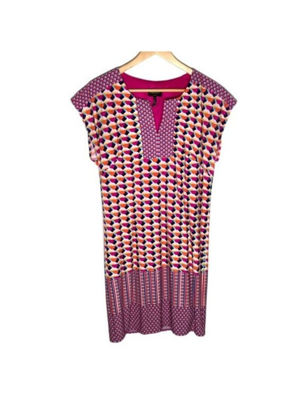 Laundry by Shelli Segal Pink Print Shift Dress Size S